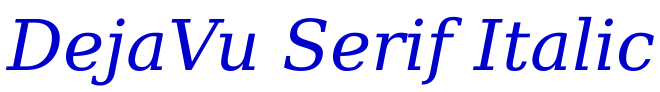 DejaVu Serif Italic police de caractère